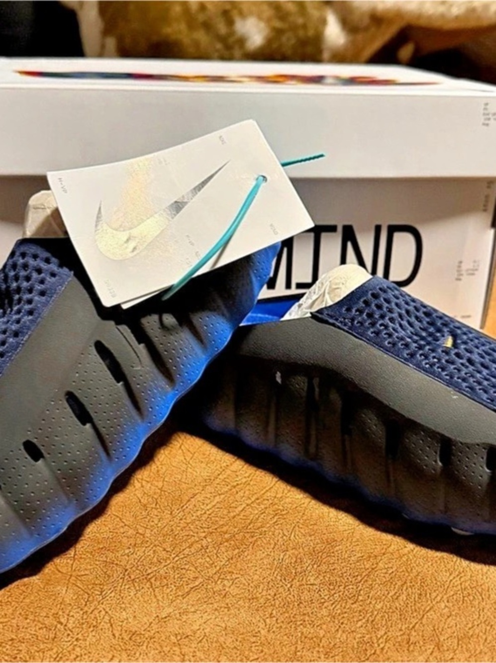 Nike Mind 001 Slide Blackened Blue Game Royal Black & Blue US 5.5